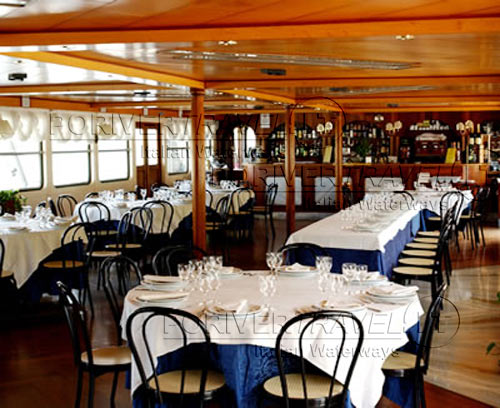 River ship for the cruise on the Po river